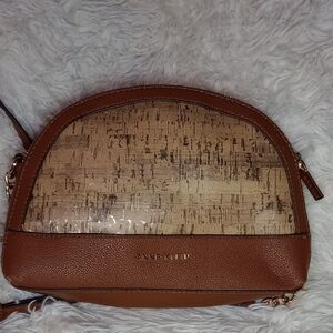 Anne Klein Tan and Brown Crossbody Bag